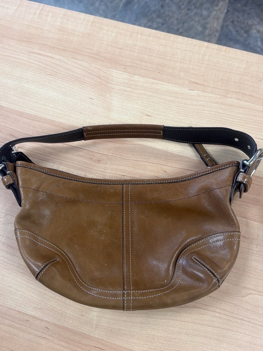 Coach Brown Leather Shoulder Hobo Bag